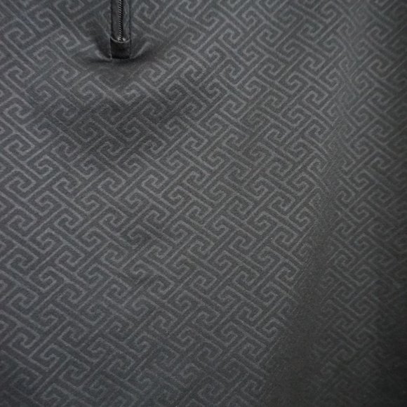 Vintage geometric print front zip polo tshirt - Picture 5 of 6